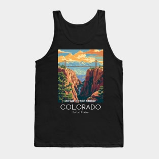 A Vintage Travel Illustration of the Royal Gorge Bridge - Colorado - US Tank Top